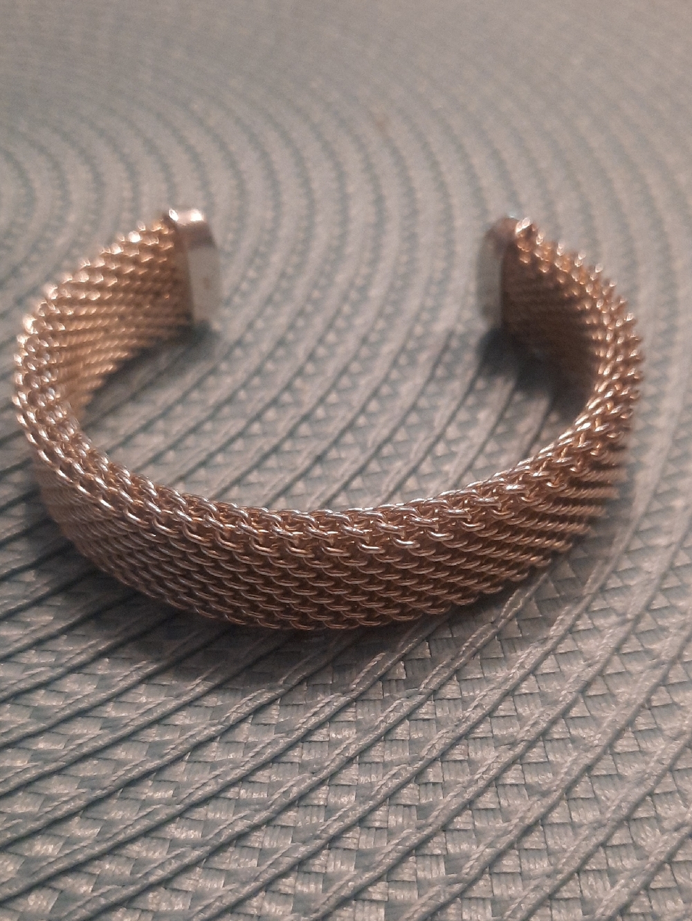 Silver 925 Mesh Cuff Bracelet